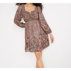 NWT Women's Maurice Brown Floral Dress Size Medium (M)